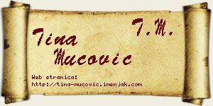 Tina Mucović vizit kartica